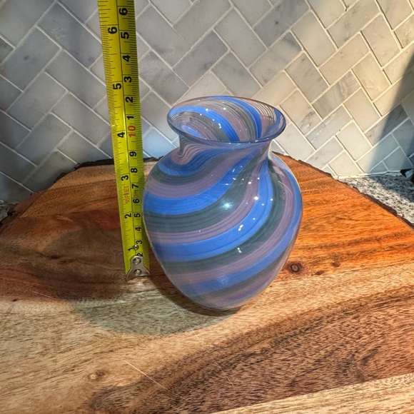 Hand blown art glass vase artist signed - Picture 4 of 6